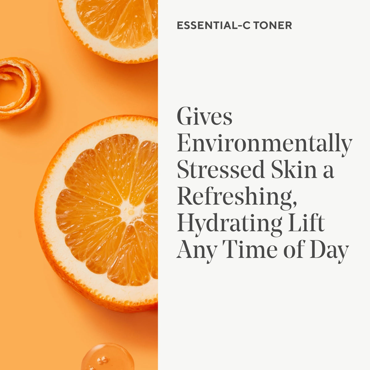 Murad Essential-C toner pouring into hand demonstrating easy application