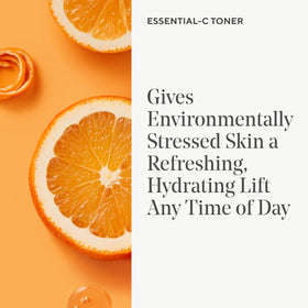 Murad Essential-C toner pouring into hand demonstrating easy application