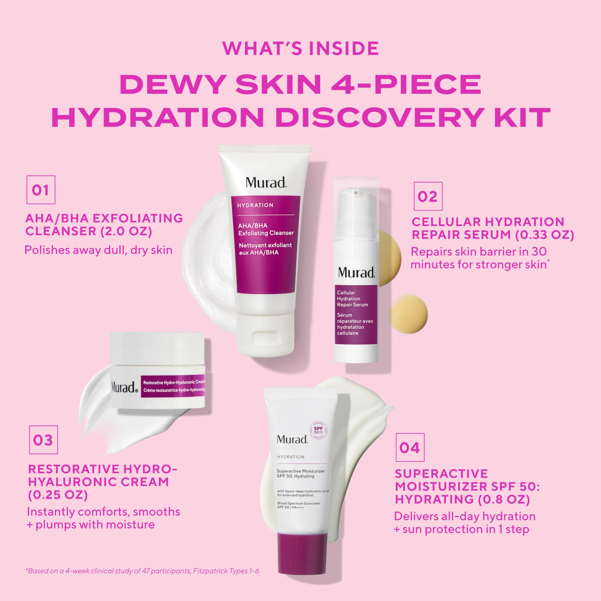 Murad hydration serum pipette detail showing precise application and deep moisturize