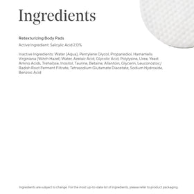 Murad ingredients label showing acid blend and fragrance-free benefit