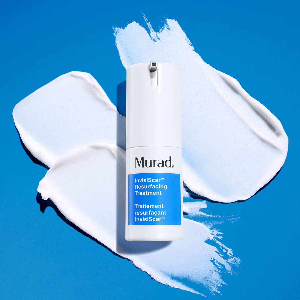 Murad InvisiScar pump application on fingertip demonstrating easy control and precise dosing