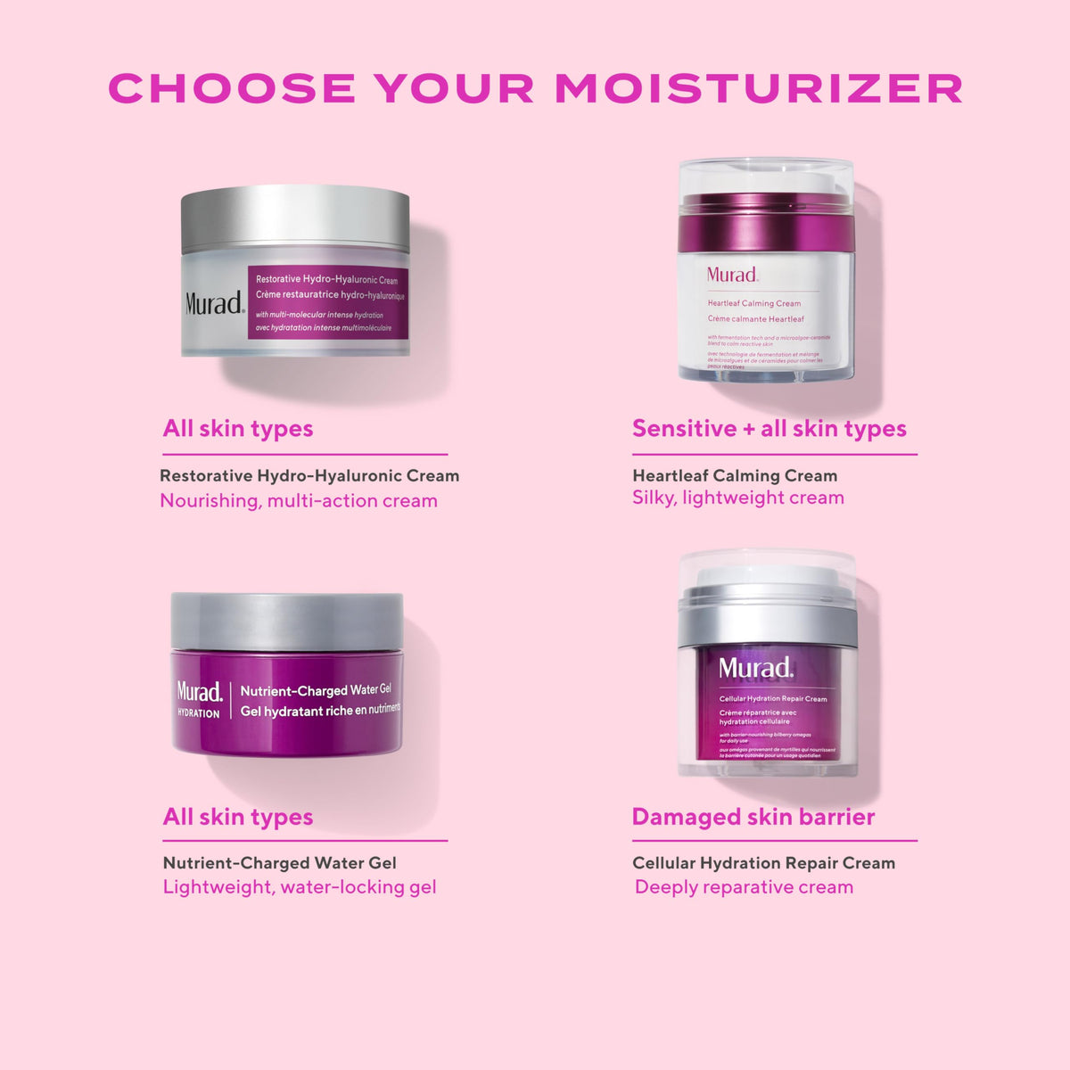 Top-down open jar of Murad showing smooth gel consistency and easy application