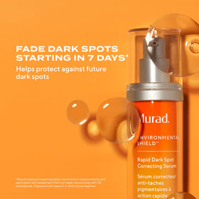 Murad close-up label highlighting resorcinol tranexamic glycolic acids benefits