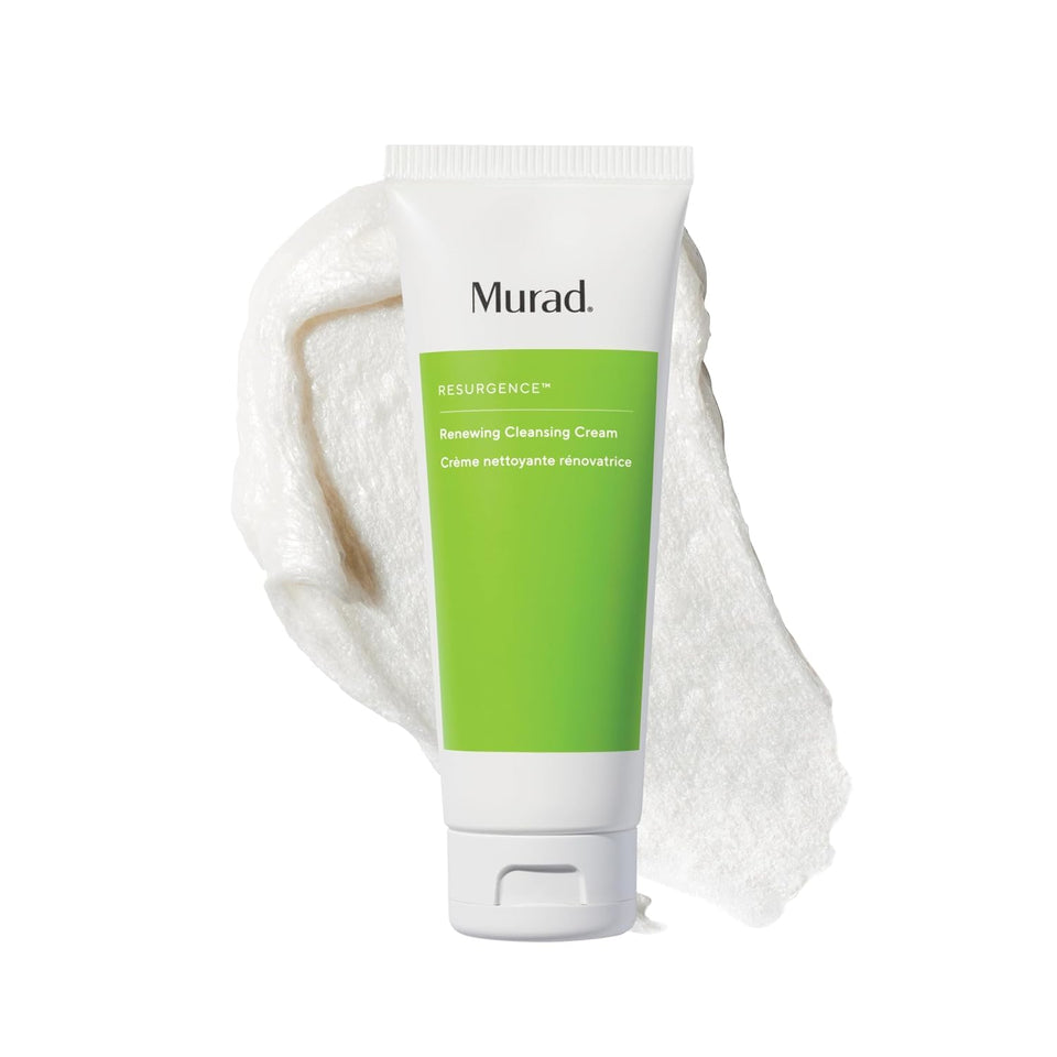 Murad front packaging showing the renewing cleansing cream, clear product identity and benefit