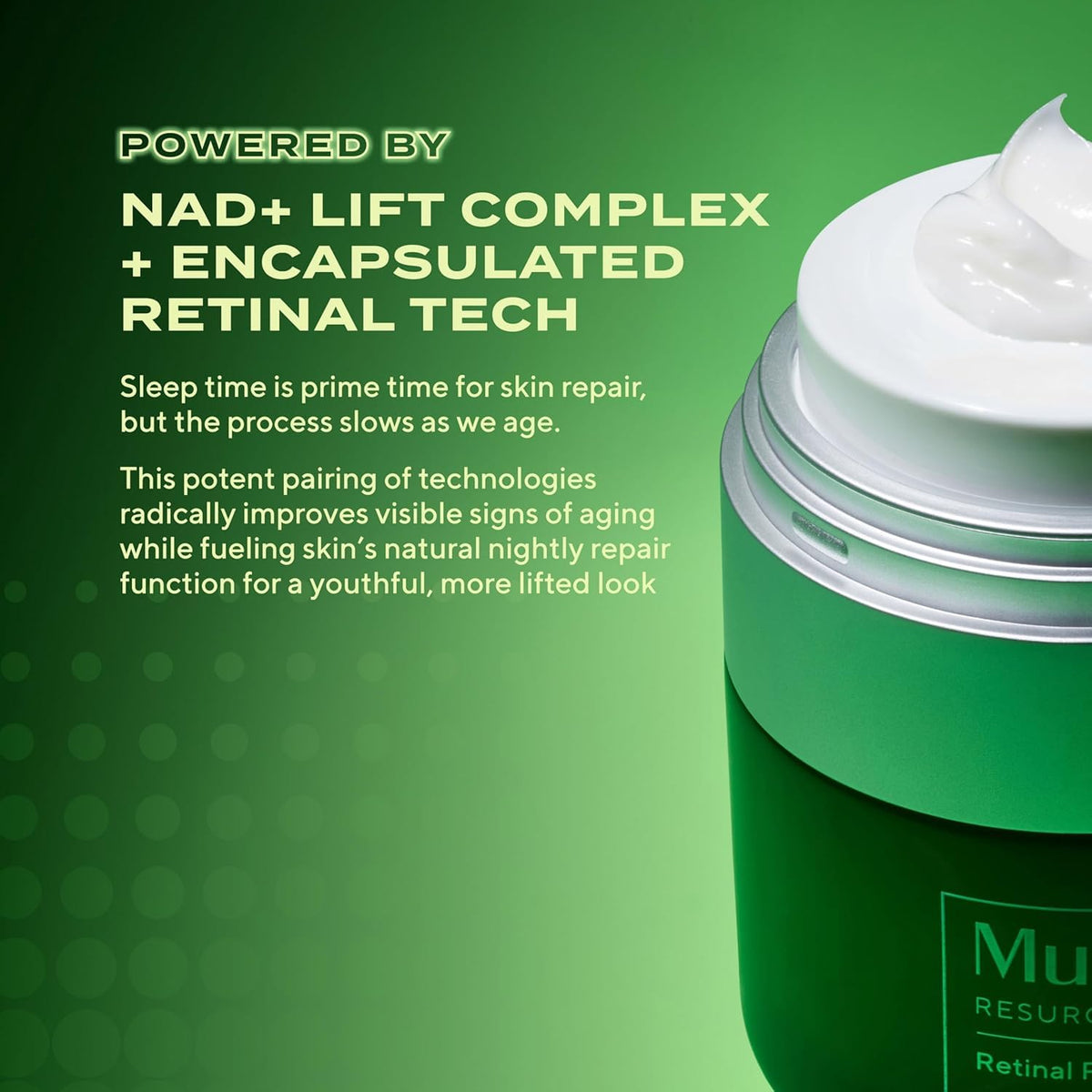 Murad encapsulation illustration on cap, delivers retinal with less irritation