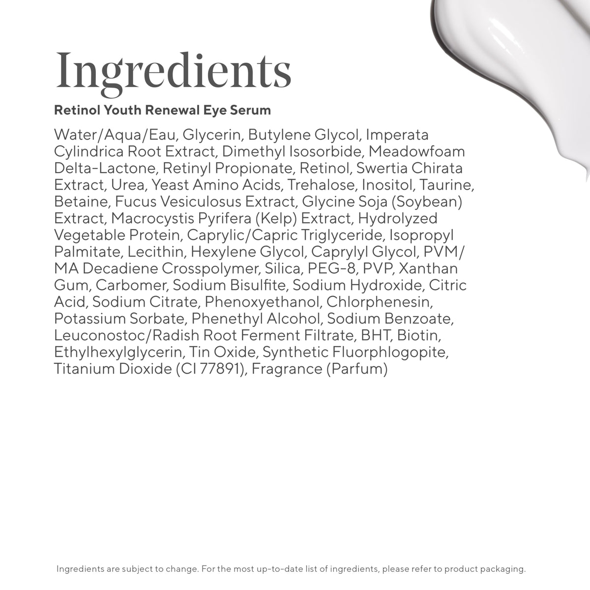 Murad label close-up with ingredient list emphasizing retinol technology and clarity