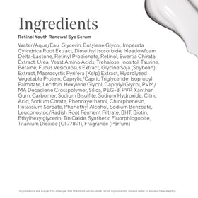 Murad label close-up with ingredient list emphasizing retinol technology and clarity