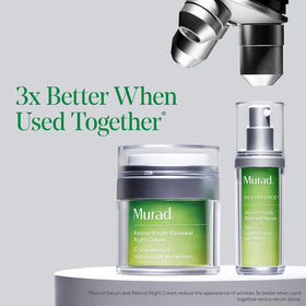 Murad ingredients label showing active retinol complex and benefits