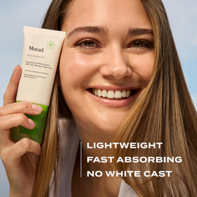 Murad size comparison next to coin showing 1.7 oz travel-friendly benefit