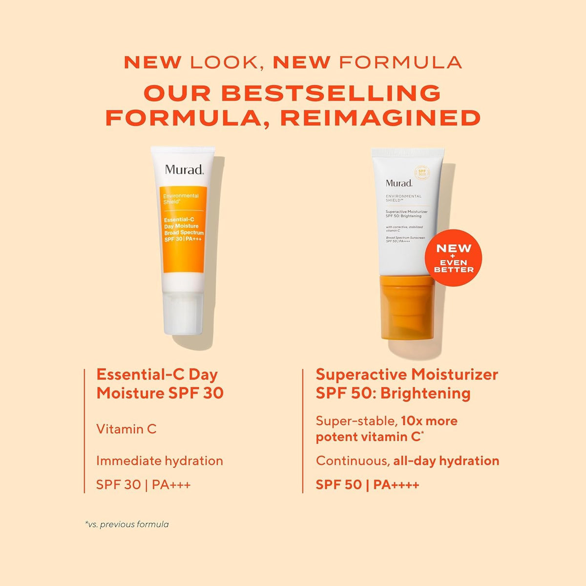 Murad ingredients label view emphasizing vitamin C potency