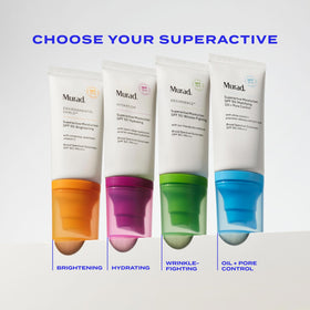 Layering Murad under foundation to show compatibility with makeup and matte finish