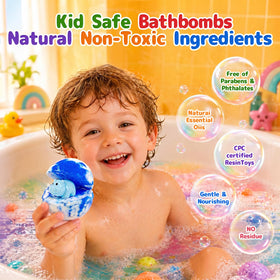 MURAN SHOWER size comparison next to hand showing compact kid-friendly dimensions