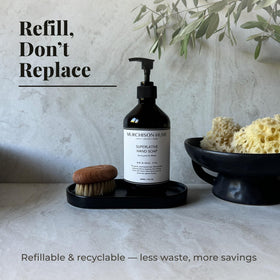 Murchison-Hume bottle placed near bathroom sink in lifestyle scene benefit: stylish everyday use