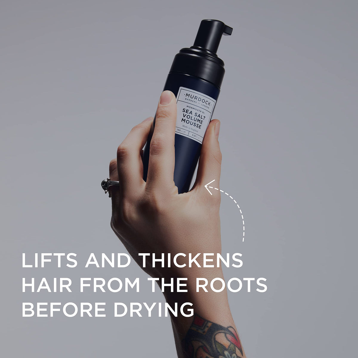 Murdock London pump dispensing foam texture for lightweight hold