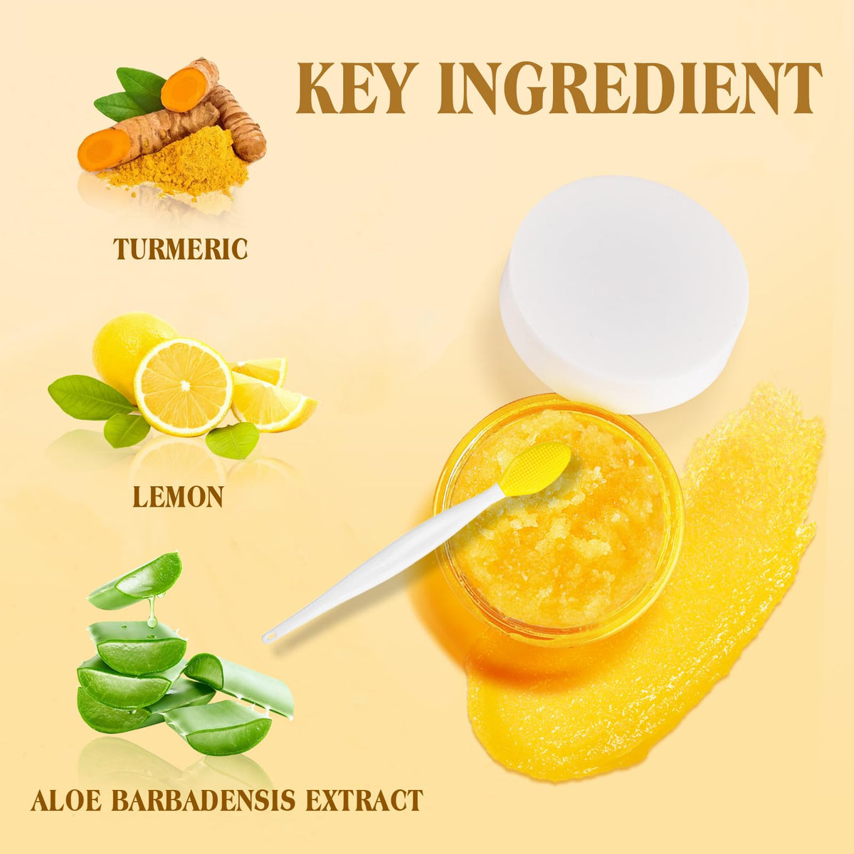 MUREND scrub texture close-up highlighting sugar granules and moisturizing base