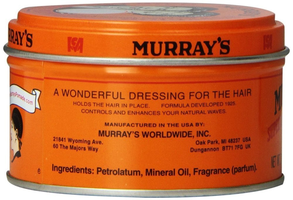 Murrays front packaging showing four 3oz tins and brand for reliable styling