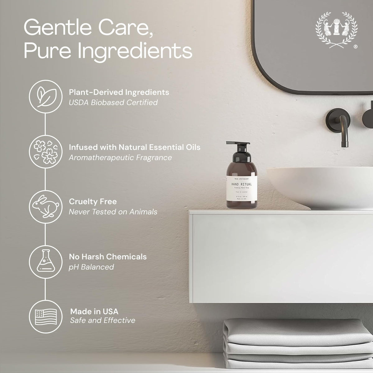 Muse Apothecary bottle group of three for multi-room convenience and value