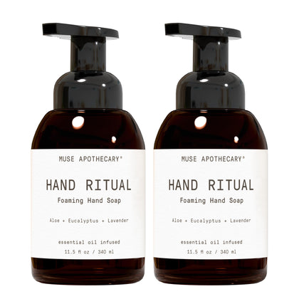Muse Apothecary front packaging showing elegant label and pump benefit