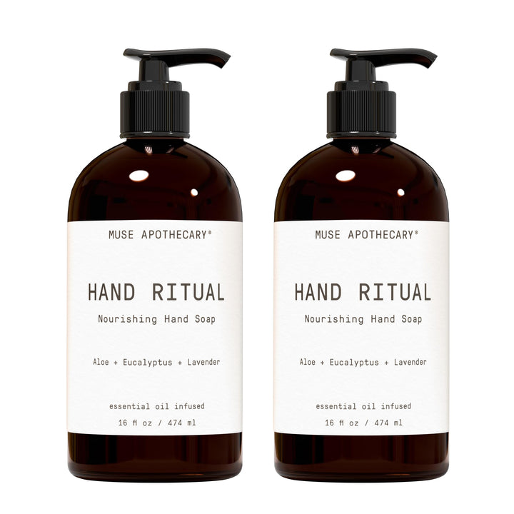 Muse Apothecary front packaging showing 16 oz bottle and clear label benefit
