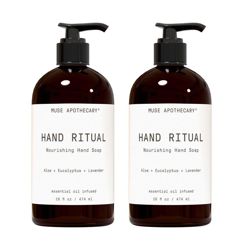 Muse Apothecary front packaging showing 16 oz bottle and clear label benefit
