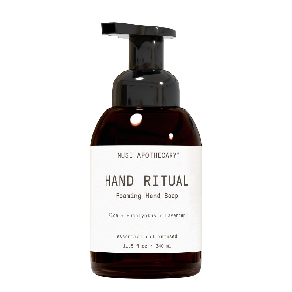 Muse Apothecary front label view showing product name and natural benefits