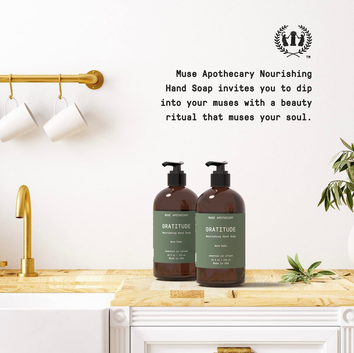 Muse Apothecary close-up of foamy lather demonstrating gentle cleansing and moisturization