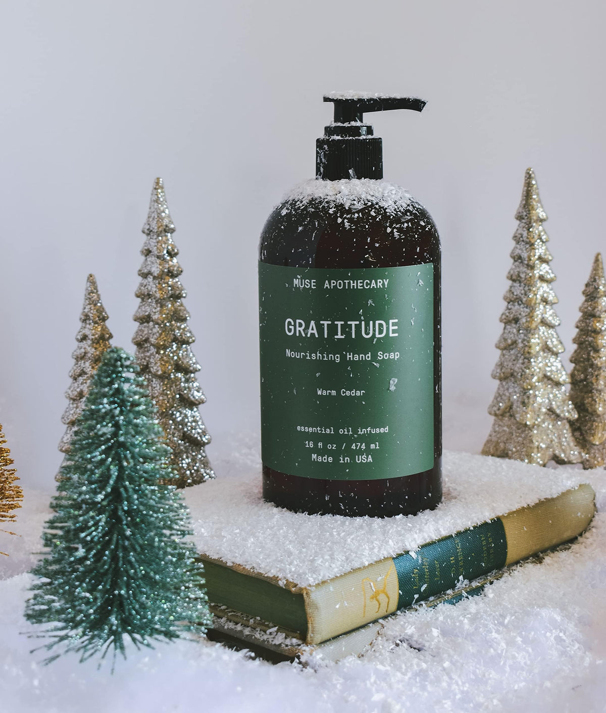 Muse Apothecary pump detail highlighting easy dispensing and convenient daily use