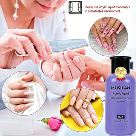 MUSILAN finished 3D nail art highlighting clear finish and durability