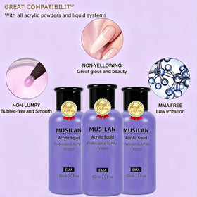 MUSILAN bottle next to ruler to show 180ml scale and volume advantage