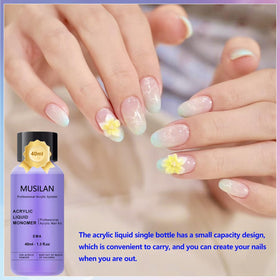 MUSILAN brush and acrylic bead in use demonstrating workable time