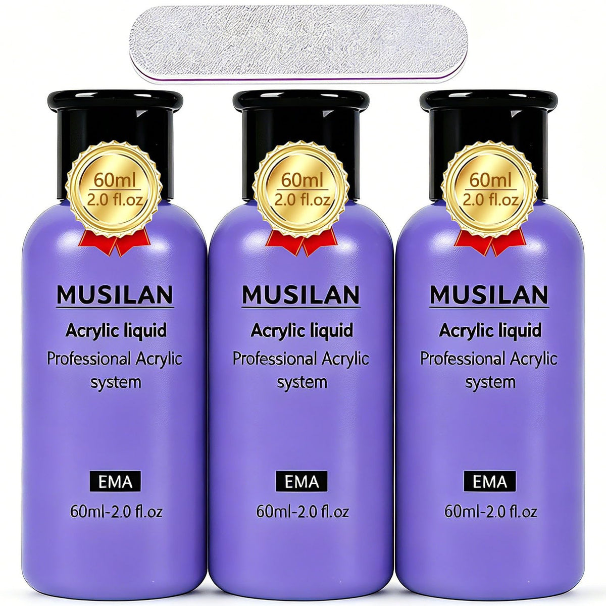 MUSILAN front label showing 180ml bottle and product clarity benefit