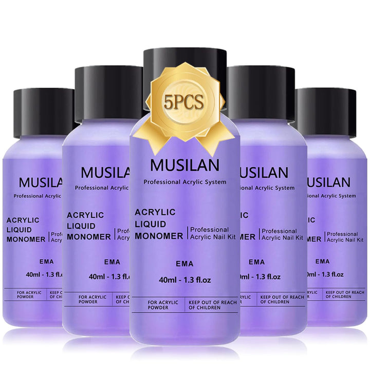 MUSILAN front packaging showing five 40ml bottles and kit value