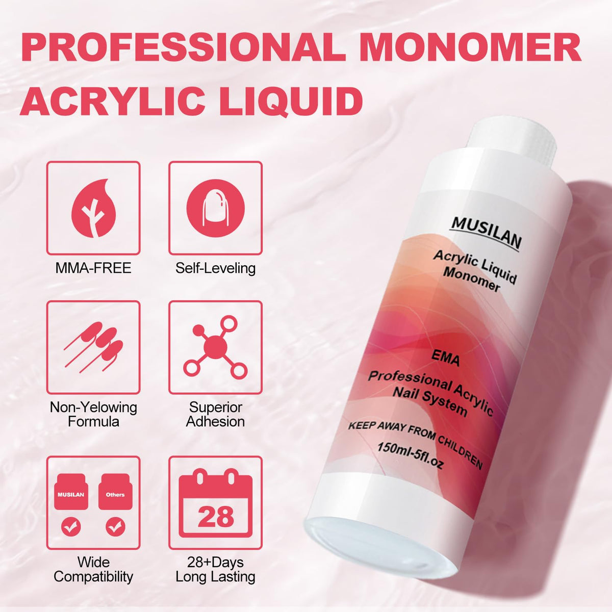 MUSILAN label close-up highlighting ingredients and UV stabilizers benefit