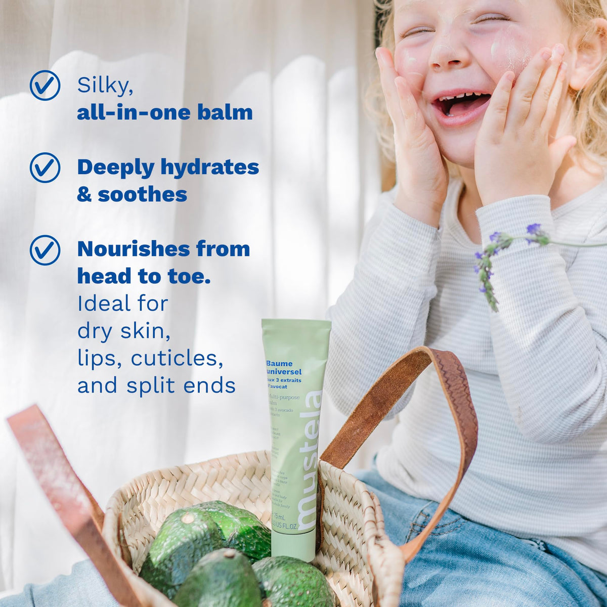 Mustela aluminum tube beside recycling symbol indicating eco packaging