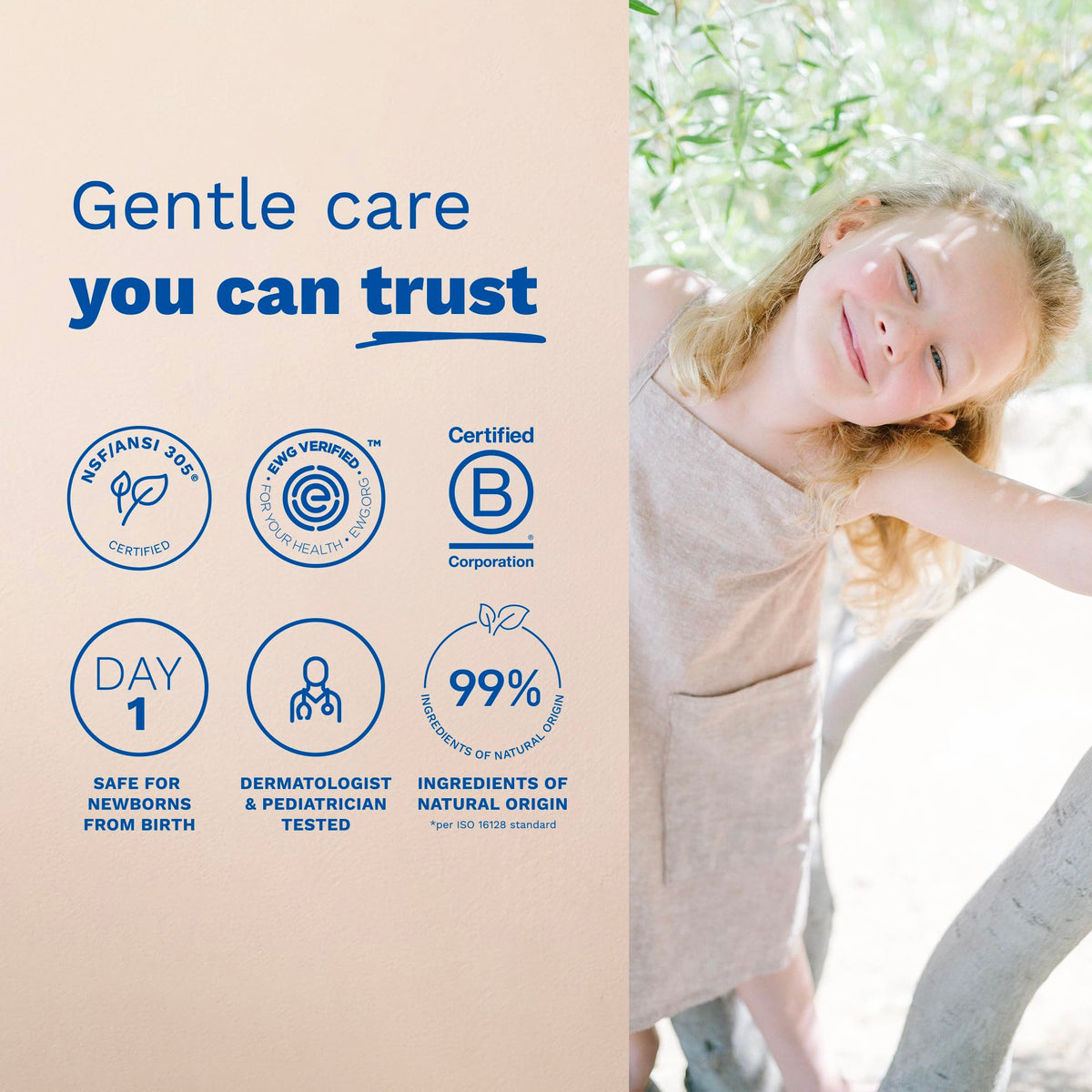 Mustela application on baby leg showing gentle massage and visible hydrated skin result