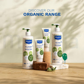 Mustela replacing bottle with refill to demonstrate waste reduction benefits