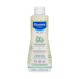 Mustela front packaging showing gentle shampoo and benefits