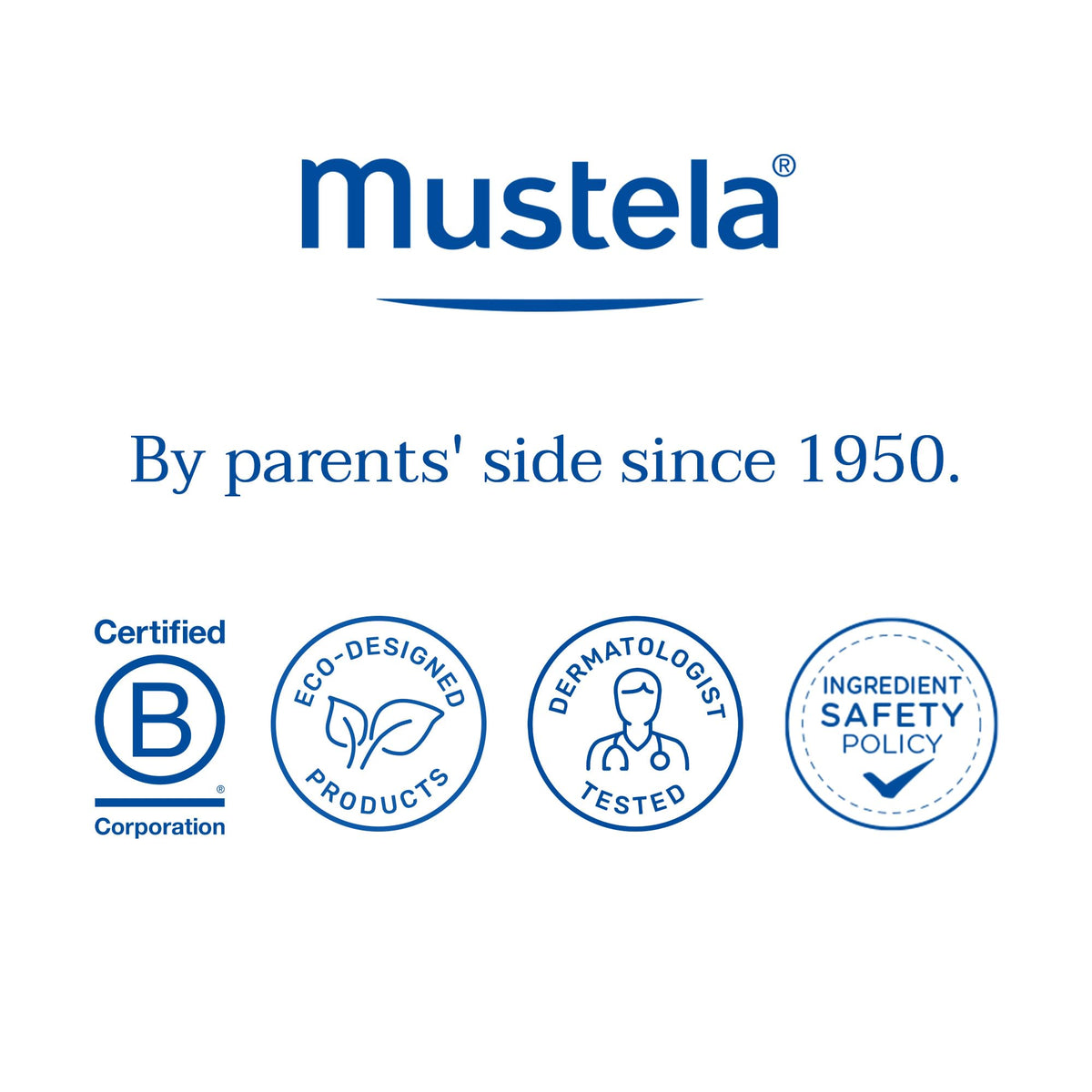Mustela bottle held in hand showing 6.76 fl oz scale