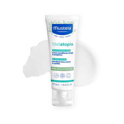 Mustela Stelatopia front tube packaging showing product name and size