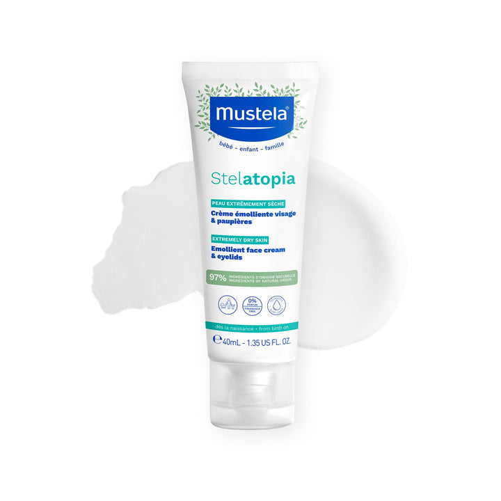 Mustela Stelatopia front tube packaging showing product name and size