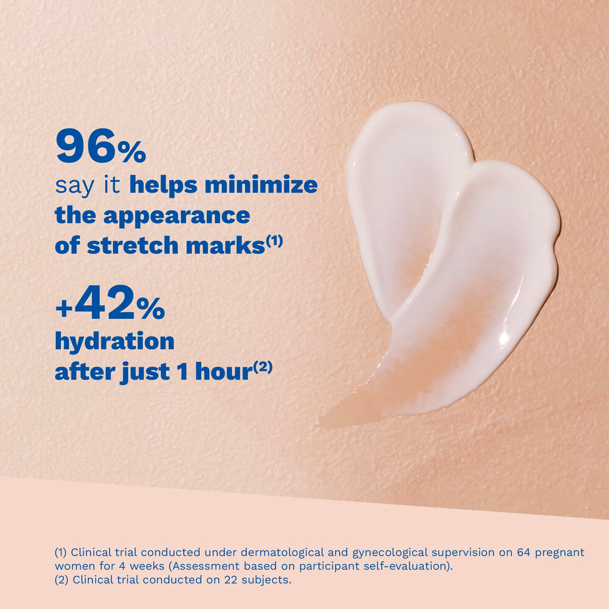 Mustela texture close-up demonstrating fast absorption and smooth finish