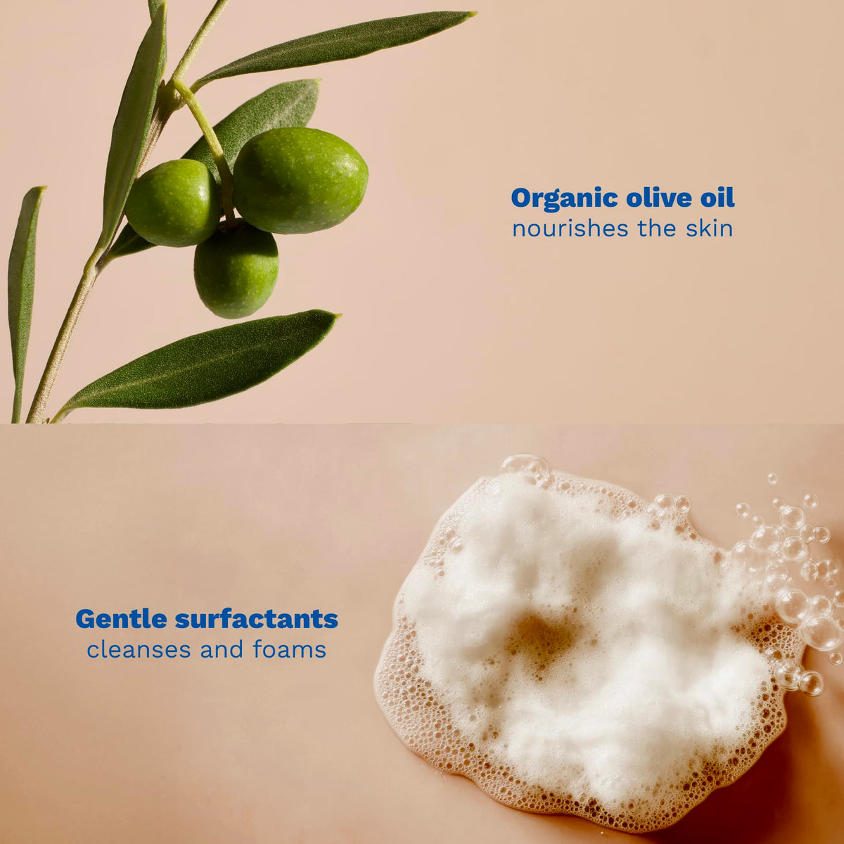 Mustela texture close-up revealing smooth surface and gentle formulation