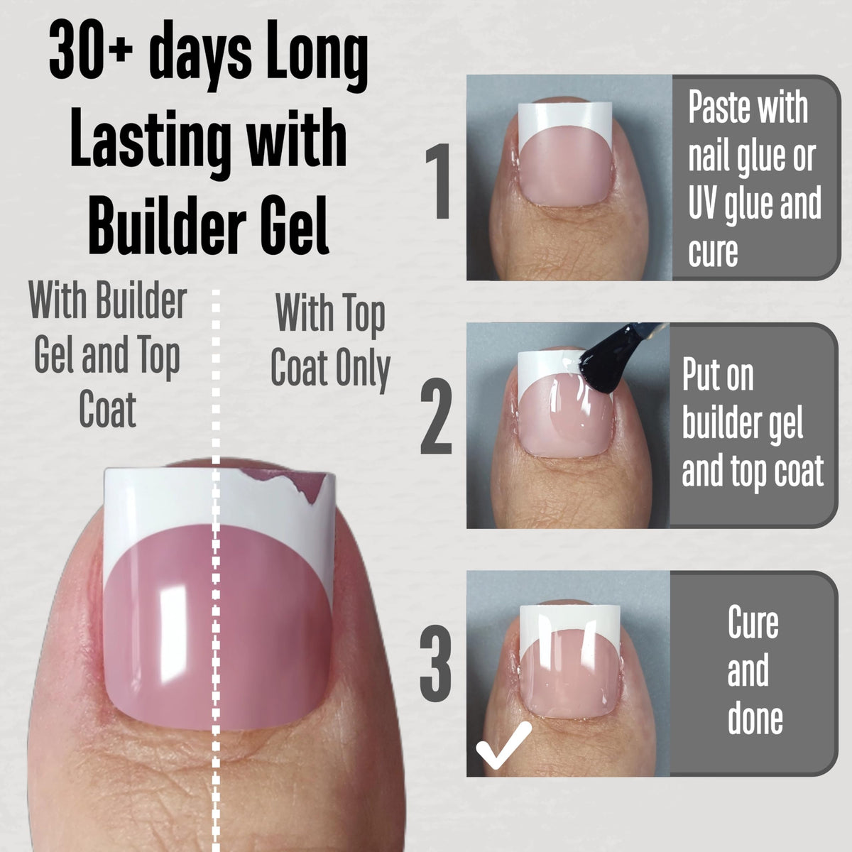 MUTIOVO close-up of sharp square pre-designed tips highlighting precise edges for neat application