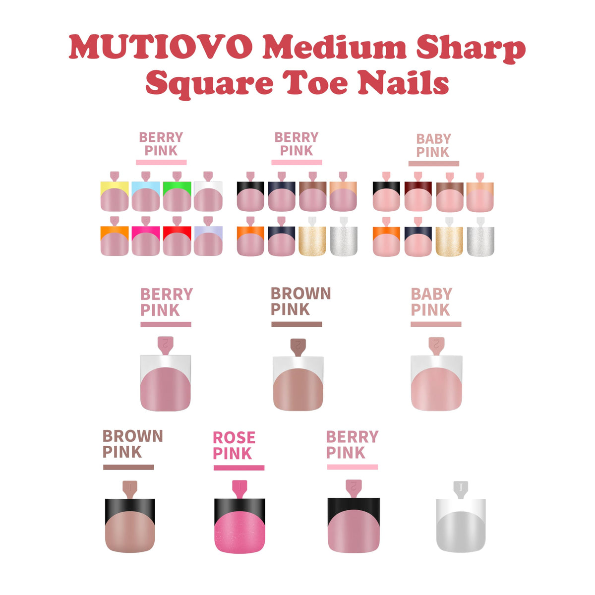MUTIOVO finished pedicure in sandals showcasing berry-pink French tips for polished look
