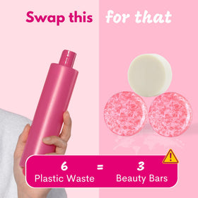 Muun bars on bathroom shelf as a sustainable lifestyle swap for bottles
