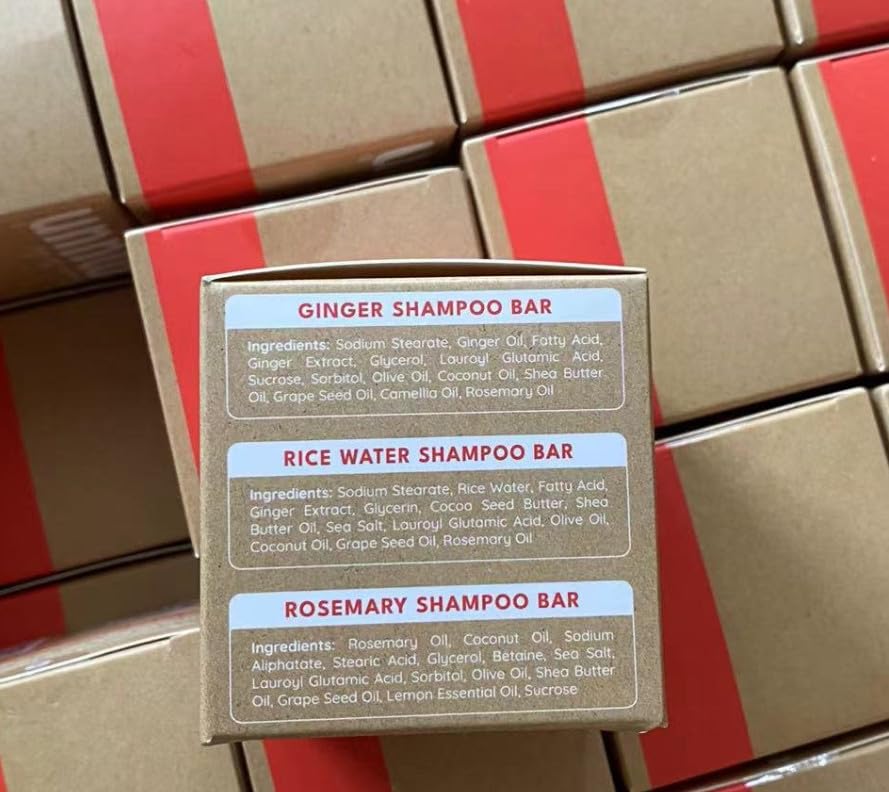 Muun shampoo bars on bathroom shelf styled to show plastic-free routine