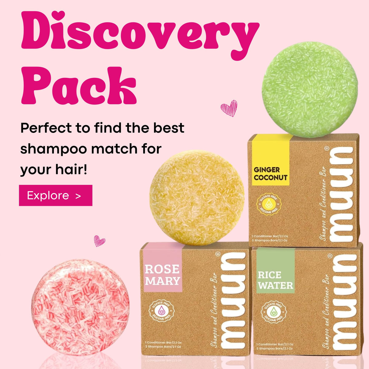 Muun conditioner bar smoothing hair ends to reduce tangles and frizz