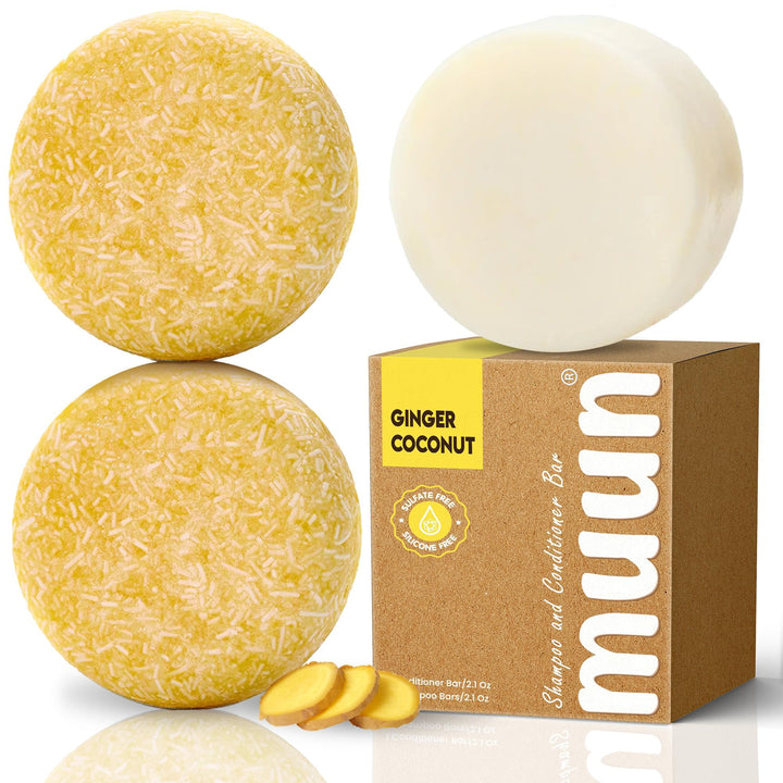 Muun front packaging showing three ginger bars and eco benefit