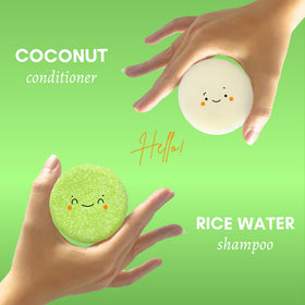 Muun label ingredients visibility showing rice water and amino acids benefit