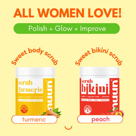 Muun ingredient arrangement with turmeric and oils showing natural actives